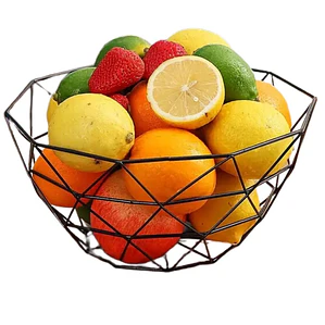 Frutero Metálico Nórdico Centro Mesa Minimalista Geométrico