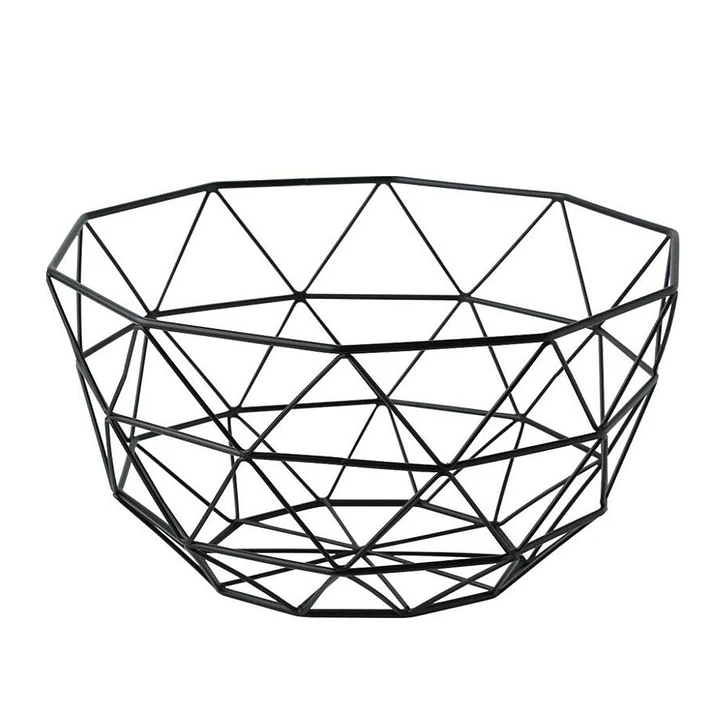 Frutero Metálico Nórdico Centro Mesa Minimalista Geométrico 2