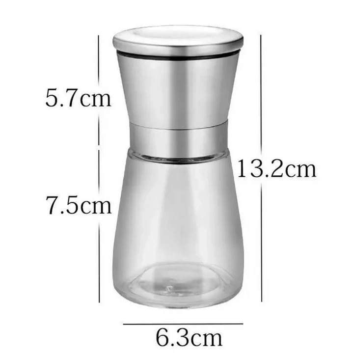 Set 2 Molinillos De Sal Y Pimienta Gourmet De Acero Inoxidable 170g 5