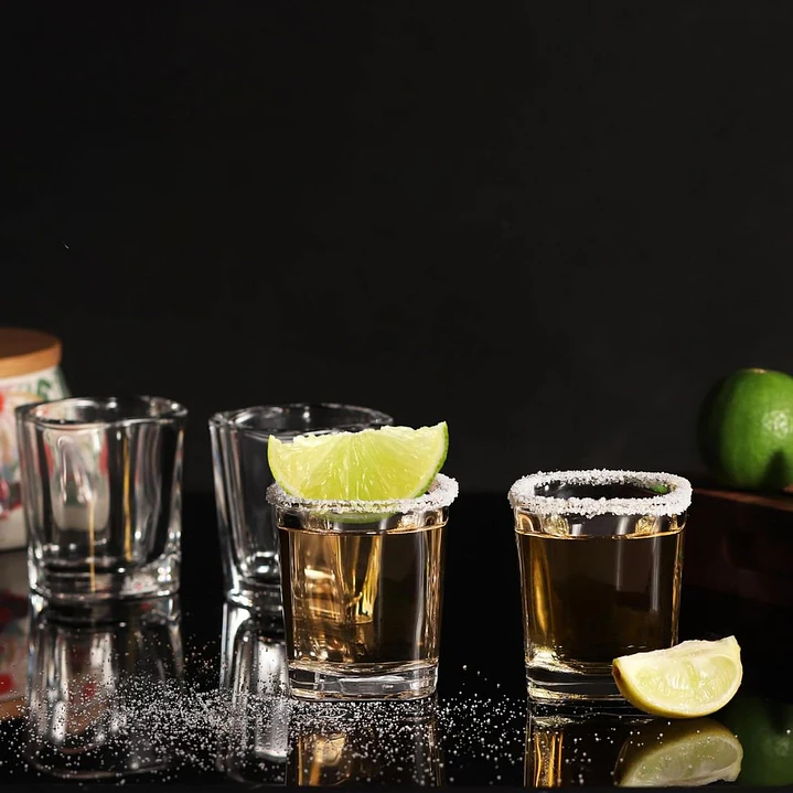 Set 6 Vasos Shot Tequila Vidrio Grueso Cuadrados 75ml 7