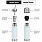Termo Mate Autocebante Acero Inoxidable 2 en 1 Tawo 750 Ml - Celeste - Miniatura 4