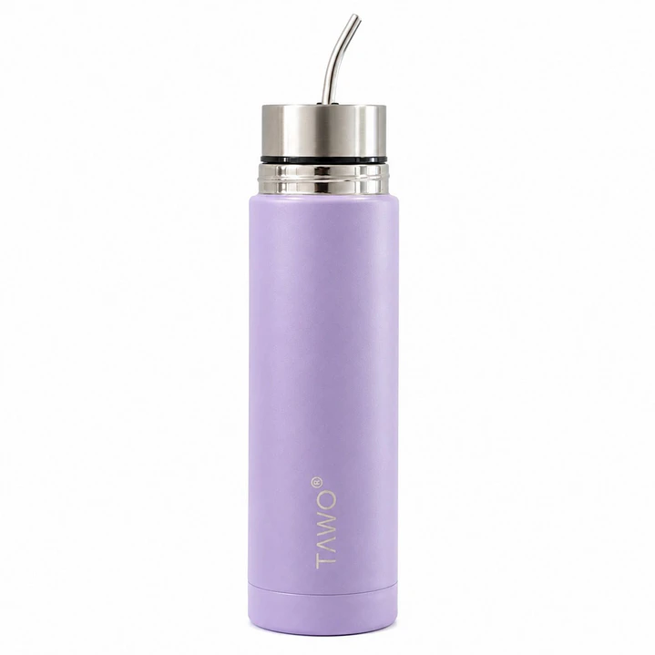 Termo Mate Autocebante Acero Inoxidable 2 en 1 Tawo 750 Ml - Morado 3
