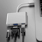 Hub Adaptador Usb Tipo C 3 En 1 Vga Thunderbolt Mac Macbook 2