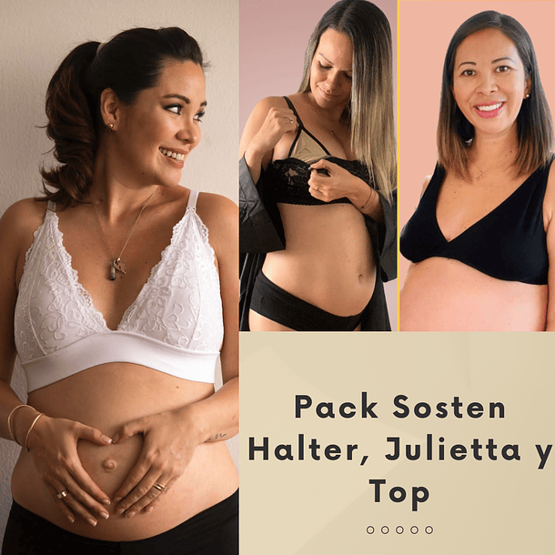 Pack Sostenes Maternal, Halter, Julietta y Top 16