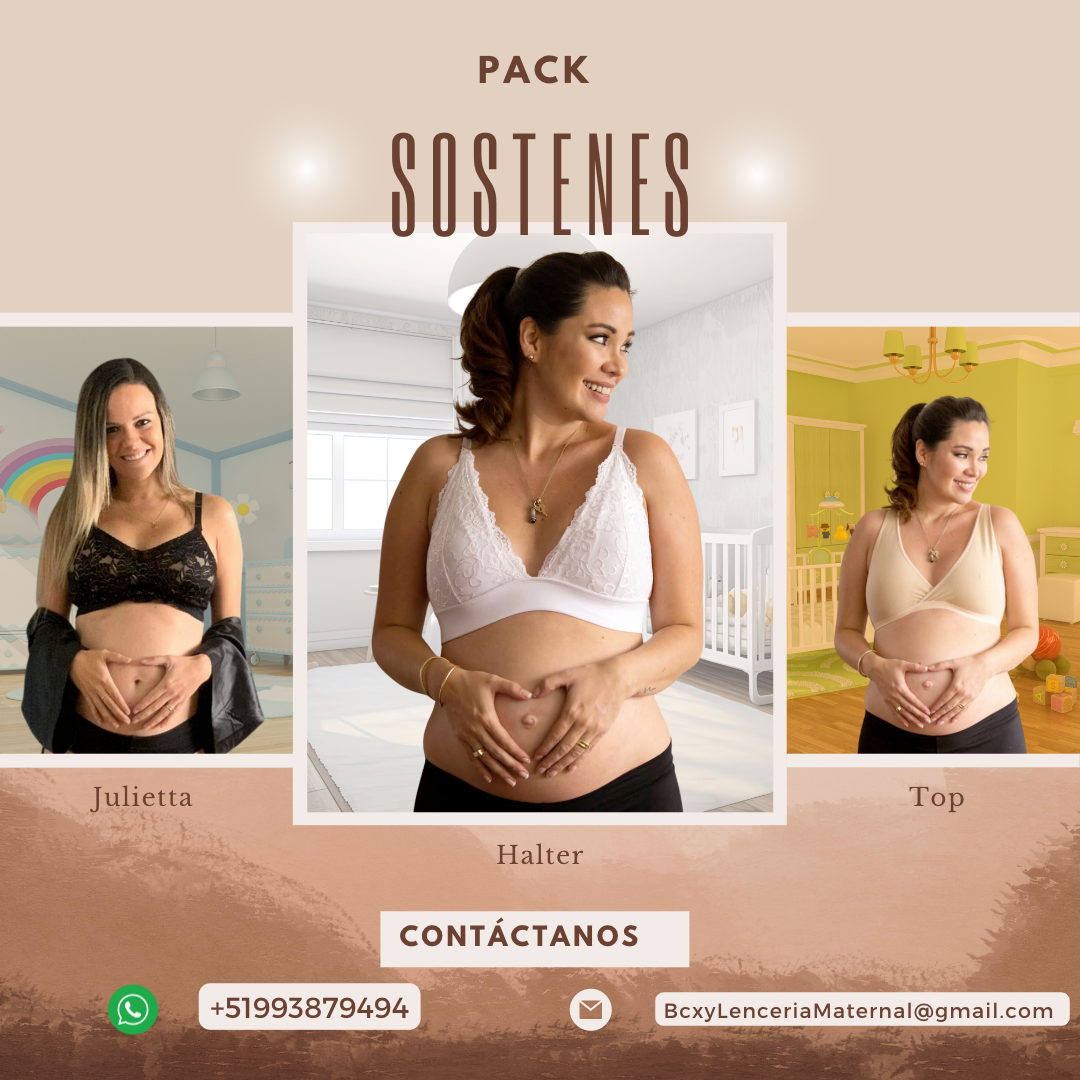 Pack Sostenes Maternal, Halter, Julietta y Top 3