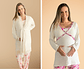 Pack Bata, Pijama Maternal Pantalon Floreado - Miniatura 7