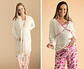 Pack Bata, Pijama Maternal Pantalon Floreado - Miniatura 9