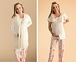 Pack Bata, Pijama Maternal Pantalon Floreado - Miniatura 11