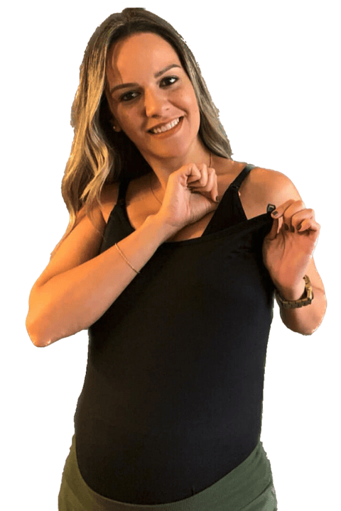 Polo Tiritas: Soporte & Lactancia & Casual - (Negro)