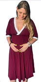 Camisón Maternal Serie Balance 3/4 (Guinda) - Miniatura 21