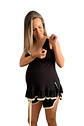 Pijama Maternal Brisa 2 en 1 (Short y Tiritas) Negro - Miniatura 6