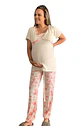 Pijama Maternal Cruzada Manga Corta: Dual-Skin - Rosado - Miniatura 5