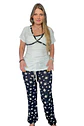 Pijama Maternal Cruzada Manga Corta: Dual-Skin - Negro Floreado - Miniatura 10