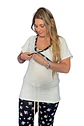 Pijama Maternal Cruzada Manga Corta: Dual-Skin - Negro Floreado - Miniatura 20