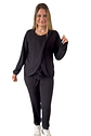 Buzo Maternal Algodon Aperturas Laterales Lactancia, Negro - Miniatura 18