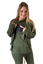 Buzo Maternal Algodon Aperturas Laterales Lactancia, VerdeMilitar - Miniatura 11