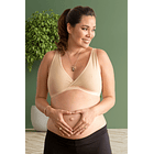 Sostén Maternal Top De Lactancia Uso Nocturno Algodon, Beige 7