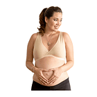 Sostén Maternal Top De Lactancia Uso Nocturno Algodon, Beige 1