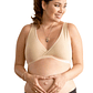 Sostén Maternal Top De Lactancia Uso Nocturno Algodon, Beige - Miniatura 1