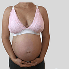 Sostén Maternal Halter Broche Lactancia Pretina Ancha, Rosado 3