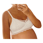 Sostén Maternal Julietta, Broche Lactancia, Encaje, Blanco 1