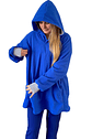 Poncho Maternal  Algodon Lactancia Aperturas Laterales, Azul - Miniatura 4
