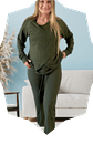 Buzo Maternal Algodon Aperturas Laterales Lactancia, VerdeMilitar - Miniatura 12
