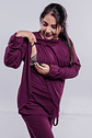Buzo Maternal Algodon Aperturas Laterales Lactancia, Morado - Miniatura 3
