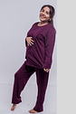 Buzo Maternal Algodon Aperturas Laterales Lactancia, Morado - Miniatura 9