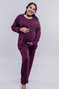 Buzo Maternal Algodon Aperturas Laterales Lactancia, Morado - Miniatura 11