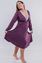 Camisón Maternal Victoria: Manga Larga & Sistema de Lactancia (Morado) - Miniatura 7