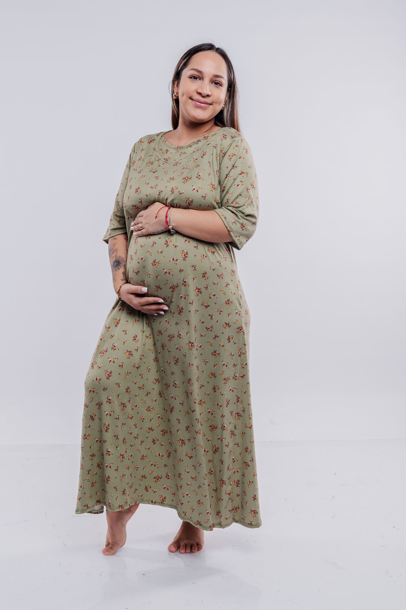 Vestido Maternal Venecia, Con Sistema Lactancia, Varios Colores 16