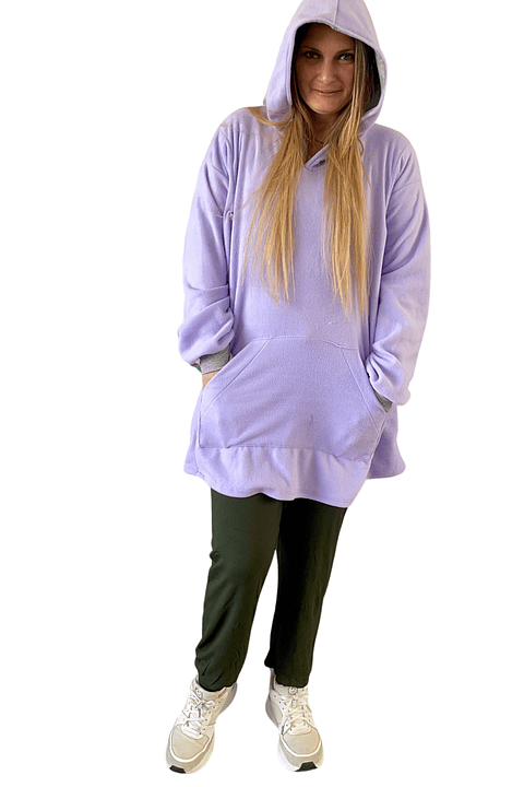 Poncho Maternal  Algodon Lactancia Aperturas Laterales, Violeta