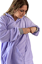 Poncho Maternal  Algodon Lactancia Aperturas Laterales, Violeta - Miniatura 2