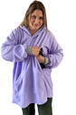 Poncho Maternal  Algodon Lactancia Aperturas Laterales, Violeta - Miniatura 3