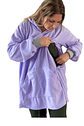 Poncho Maternal  Algodon Lactancia Aperturas Laterales, Violeta - Miniatura 4