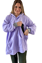 Poncho Maternal  Algodon Lactancia Aperturas Laterales, Violeta - Miniatura 5