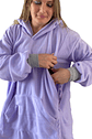 Poncho Maternal  Algodon Lactancia Aperturas Laterales, Violeta - Miniatura 6