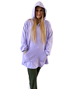 Poncho Maternal  Algodon Lactancia Aperturas Laterales, Violeta - Miniatura 7