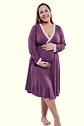 Camisón Maternal Victoria: Manga Larga & Sistema de Lactancia (Morado) - Miniatura 13