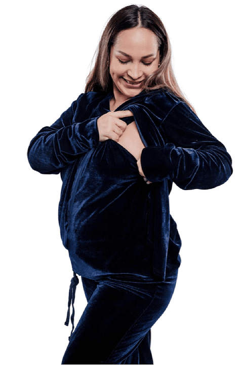 Buzo Maternal Plush Serie Aura (Azul)