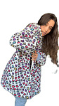 Poncho Maternal  Algodon Lactancia Aperturas Laterales, CremaCorazones - Miniatura 5