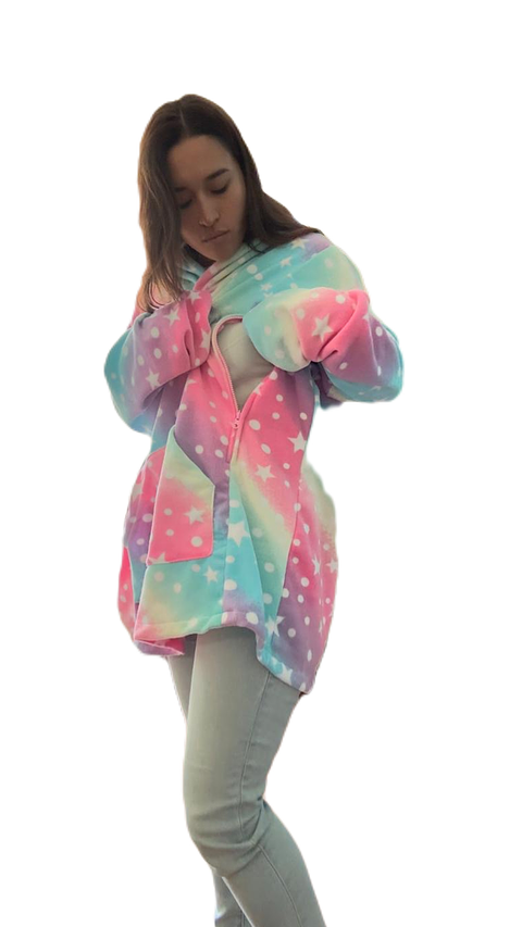 Poncho Maternal  Algodon Lactancia Aperturas Laterales, Batik