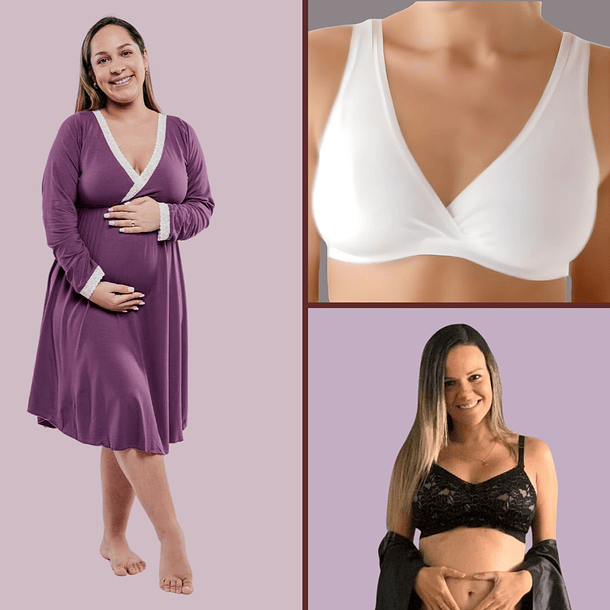 Pack Clínica3 (Camisón Victoria MangaLarga, Sostén Julieta y Top) 25