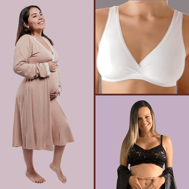 Pack Clínica3 (Camisón Victoria MangaLarga, Sostén Julieta y Top) 31