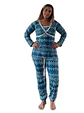 Pijama Maternal Cruzada Manga Larga: Dual-Skin (100% Piel de Durazno) - Celeste Verde - Miniatura 11