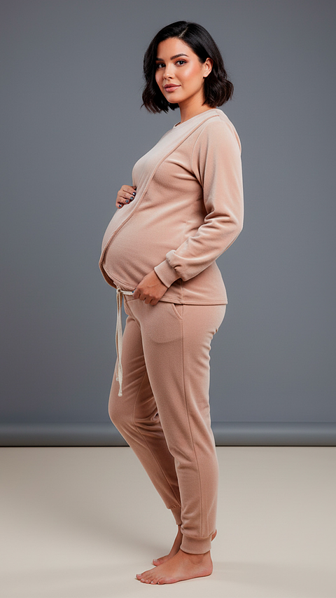 Buzo Maternal Plush Serie Aura (Beige)
