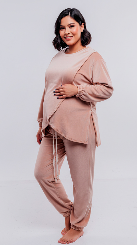 Buzo Maternal Plush Serie Aura (Beige)