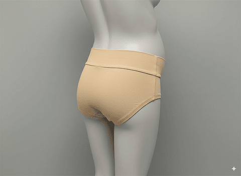 Calzón Maternal CorteBajo, Agodon Sin Elasticos, Beige