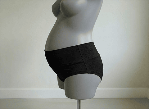 Calzón Maternal CorteBajo, Agodon Sin Elasticos, Negro